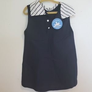 Blue/white toddler girl dress, size 3